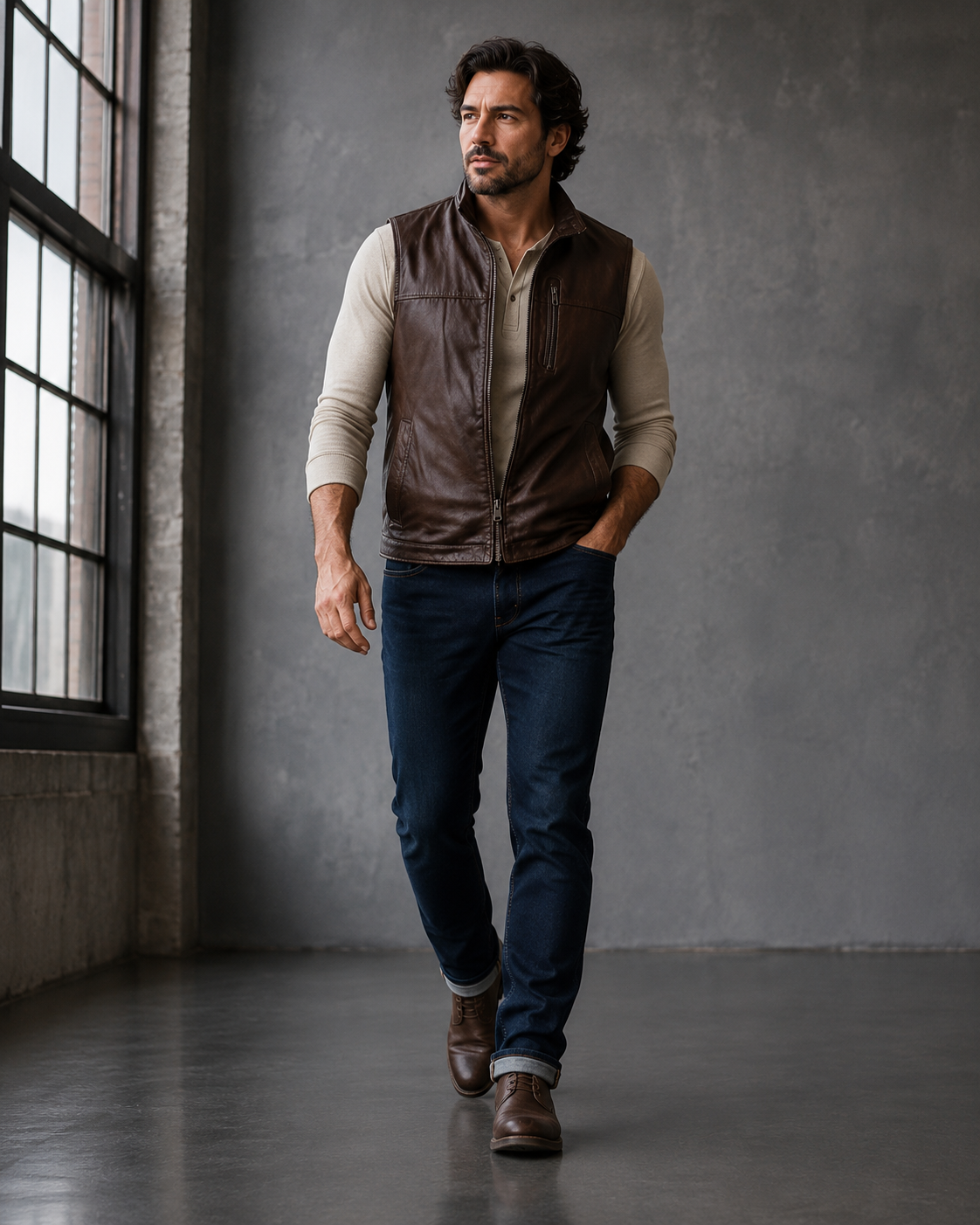 Anchorage Tailored Leather Waistcoat – Rivanto Leather