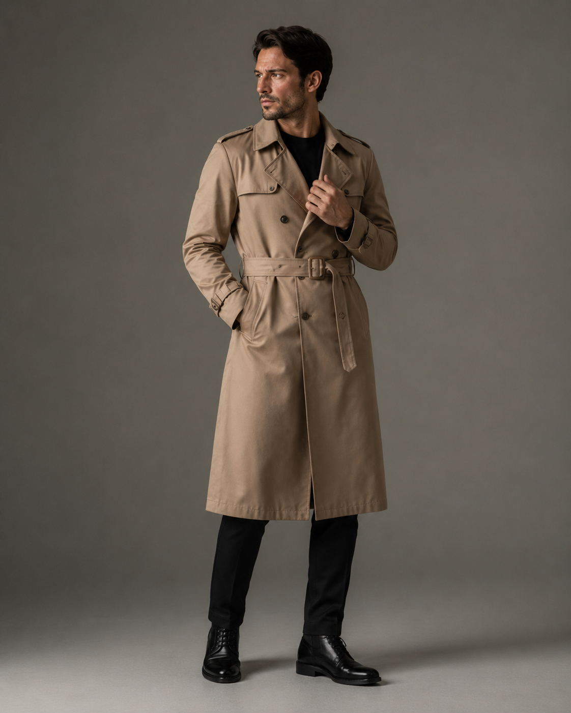 Overland Long Leather Coat - Image 3