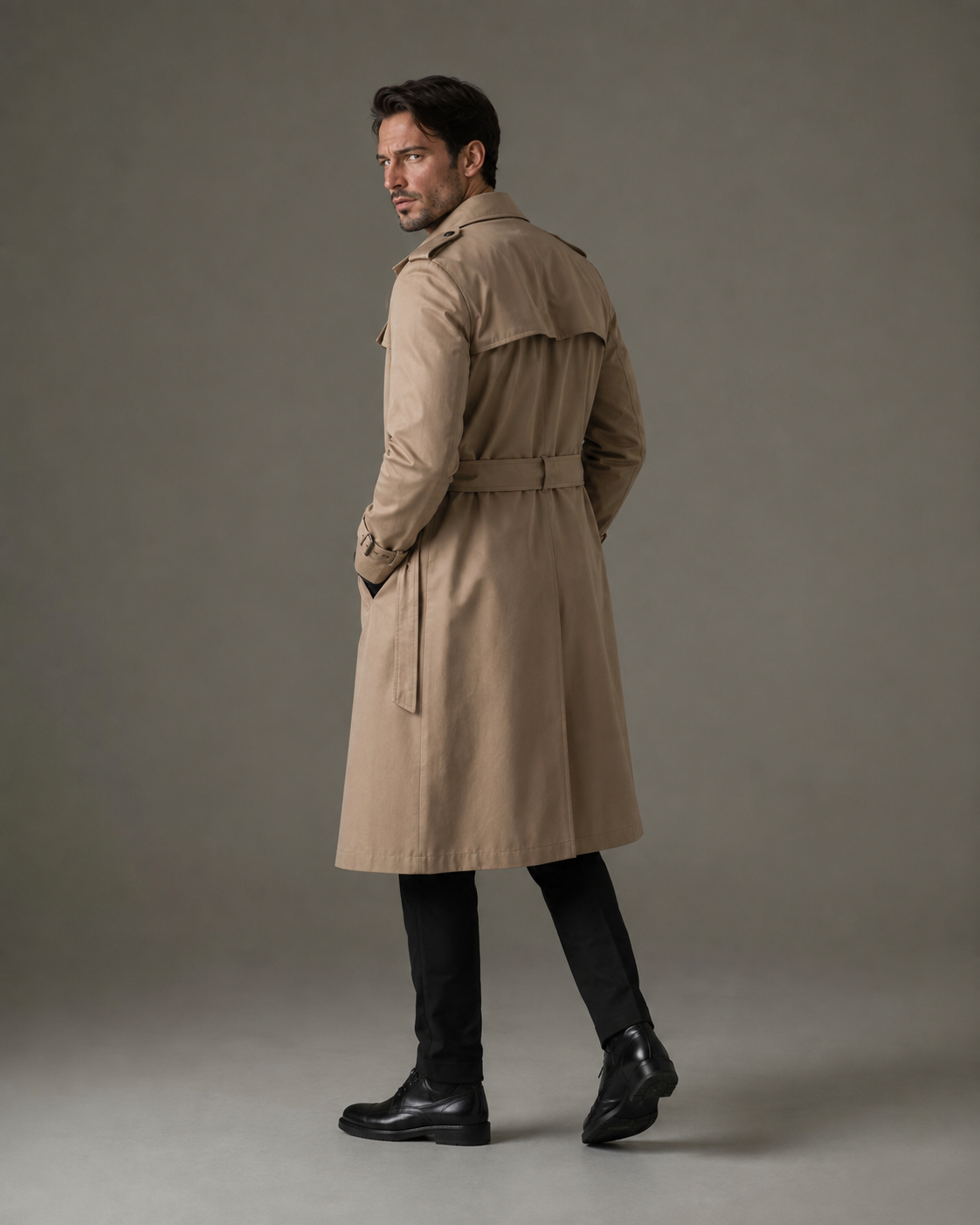 Overland Long Leather Coat - Image 2