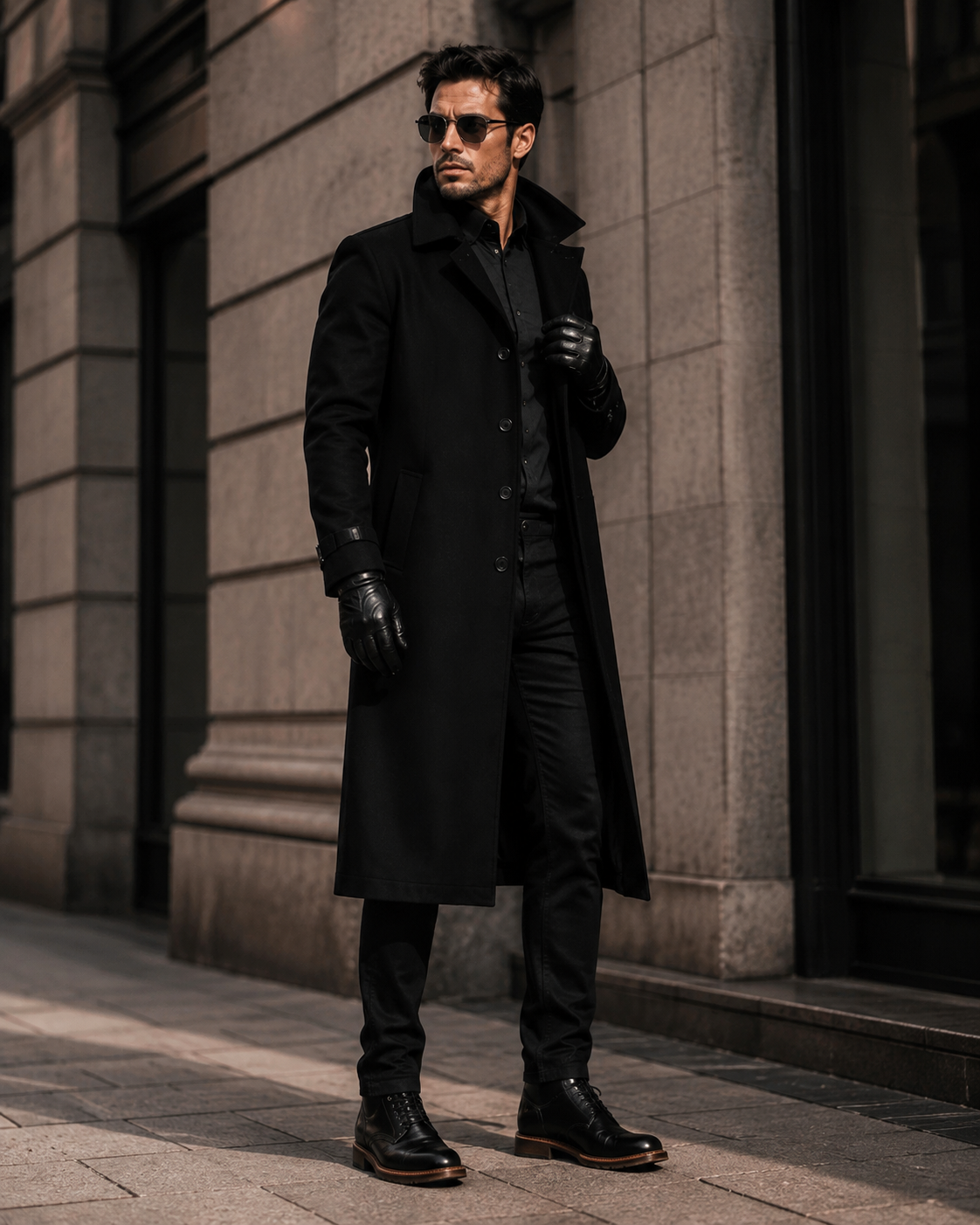 Meridian Long Leather Trench Coat - Image 4