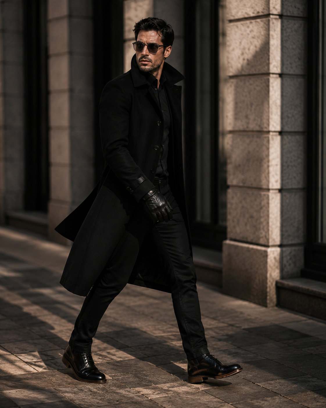 Meridian Long Leather Trench Coat - Image 2